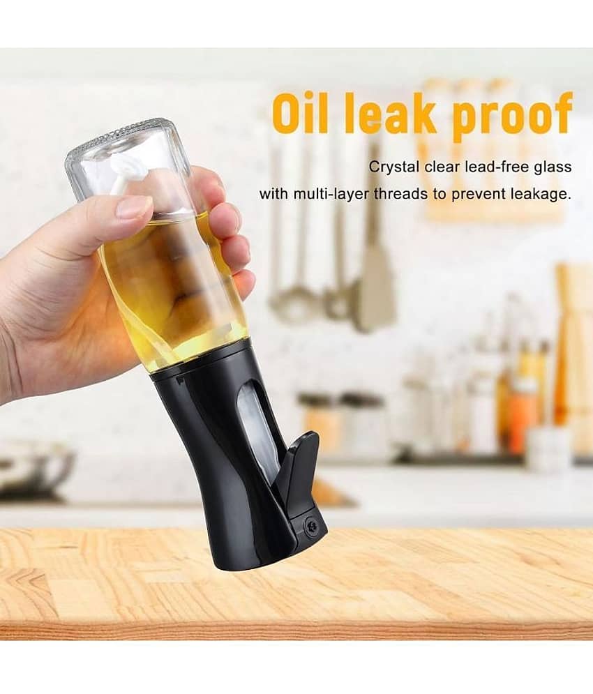Bhavyta Transparent Glass Oil Spray Dispenser Cooking 200ml Bottle ( Set of 1 ) view 2