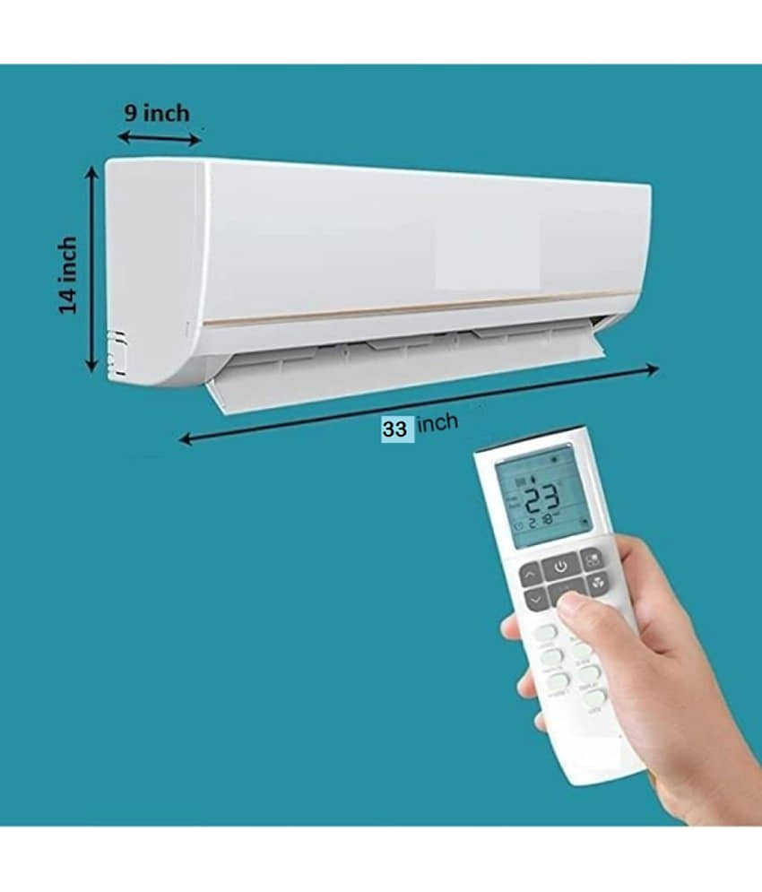 Sahaj Creation Single Poly-Cotton Blue AC Cover for 1 Ton Split AC view 2