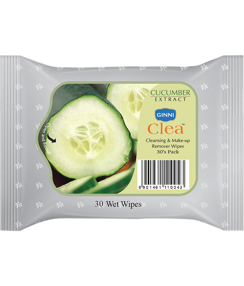 Ginni Cleansing & Makeup Remover Wet Wipes | Pack of 3 (30 Wipes/Pack) Wet Wipes ( 90 Pcs ) view 2