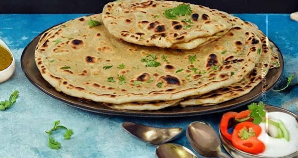 Mix veg paratha plate