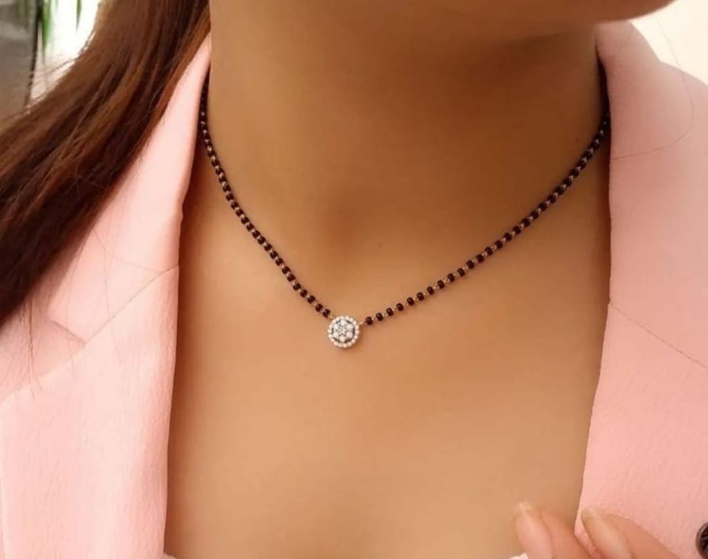mangalsutra for women combo set ❤️ In love with loveLY AMERICAN DIMNED Mamgal sutra 18 inch view 2