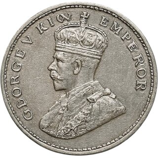 Half Rupee 1911 British India King George Coin view 2