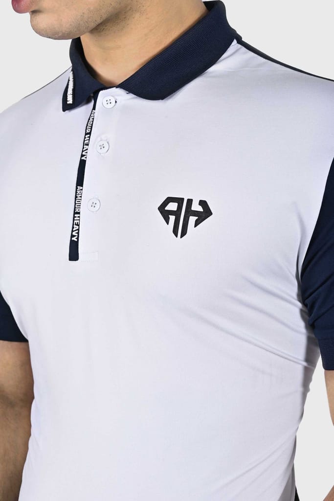 Classic Blue N White AH Polo view 2