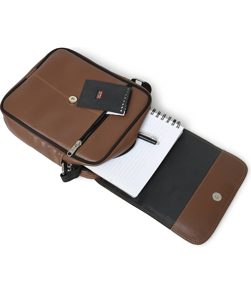 MATRICE - Tan Solid Messenger Bag view 2