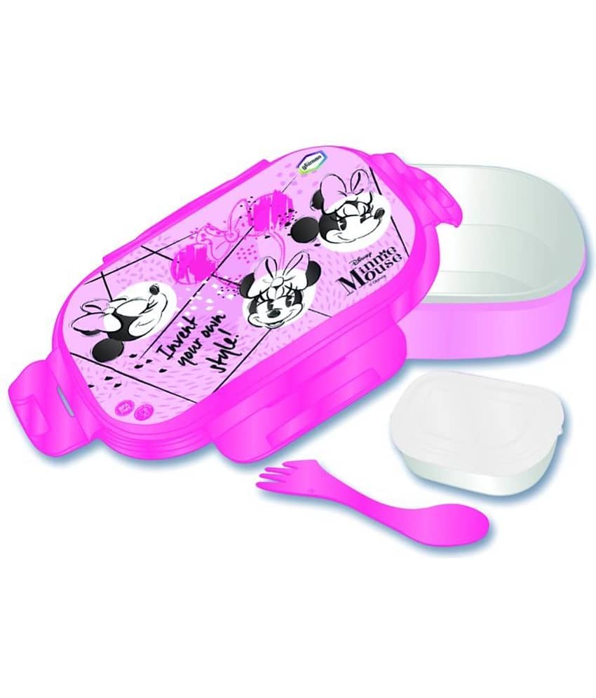 Gluman - Disney Minnie Character Snappy Stainless Steel School Lunch Boxes 2 - Container ( Pack of 1 ) view 2
