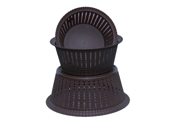 3 pcs brown basket set