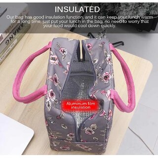 Portable Insulated Lunch Bag for Working Women, School Student Kids, Thermal Cooler Tote Bag Picnic Organizer Storage Lu view 2