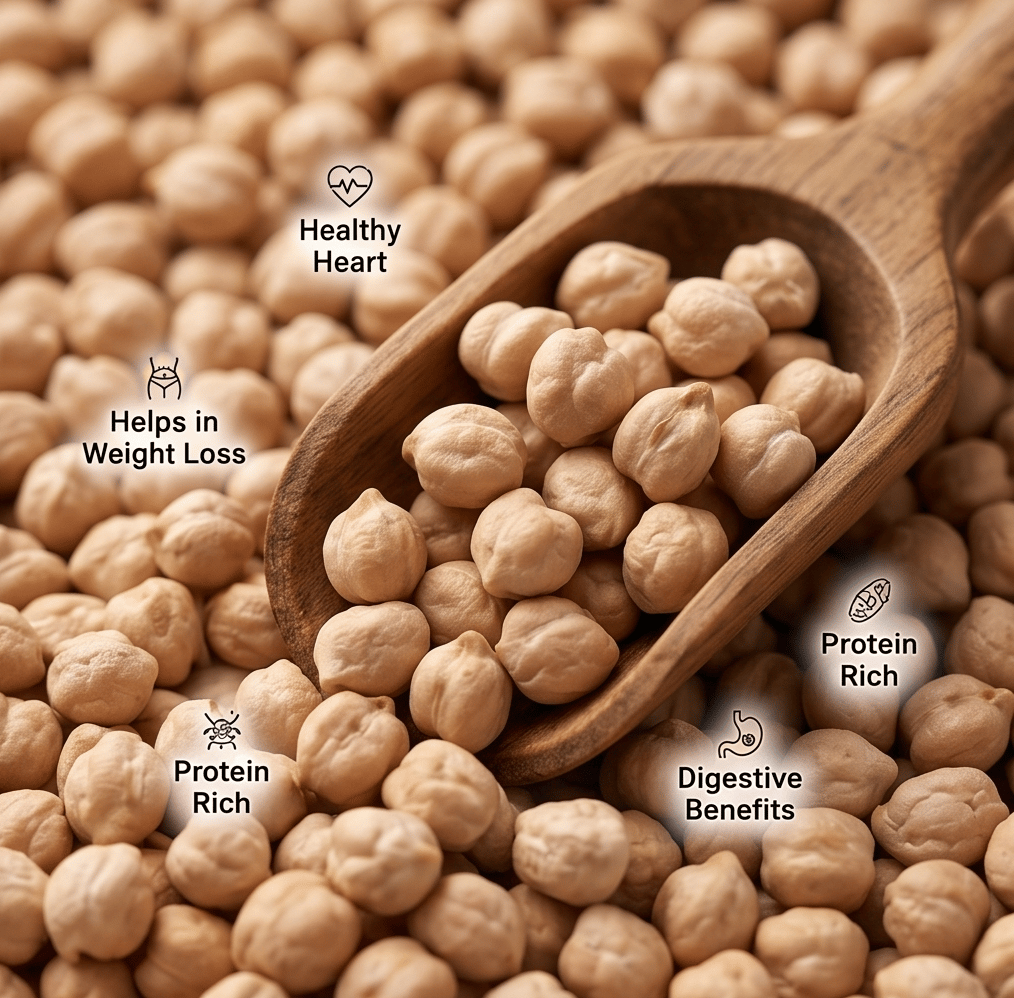 Premium quality Bengal Gram (Chana) White view 2