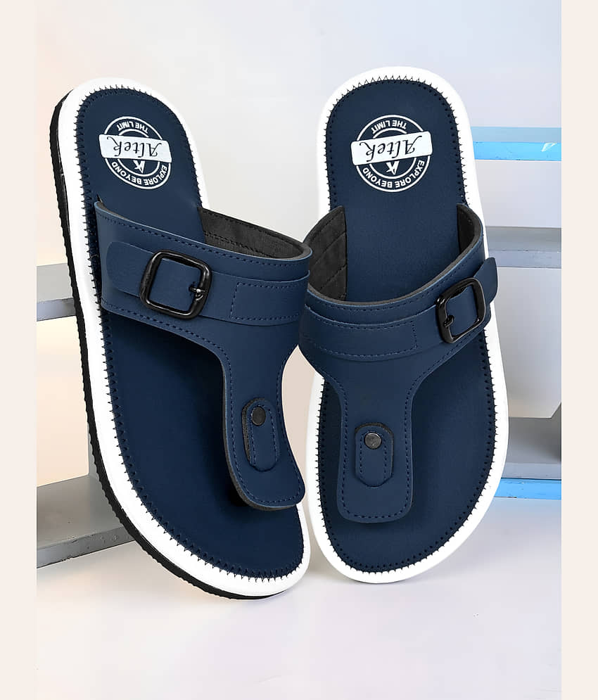 Chappal Wala 14345 Navy Men's Thong Flip Flop view 2