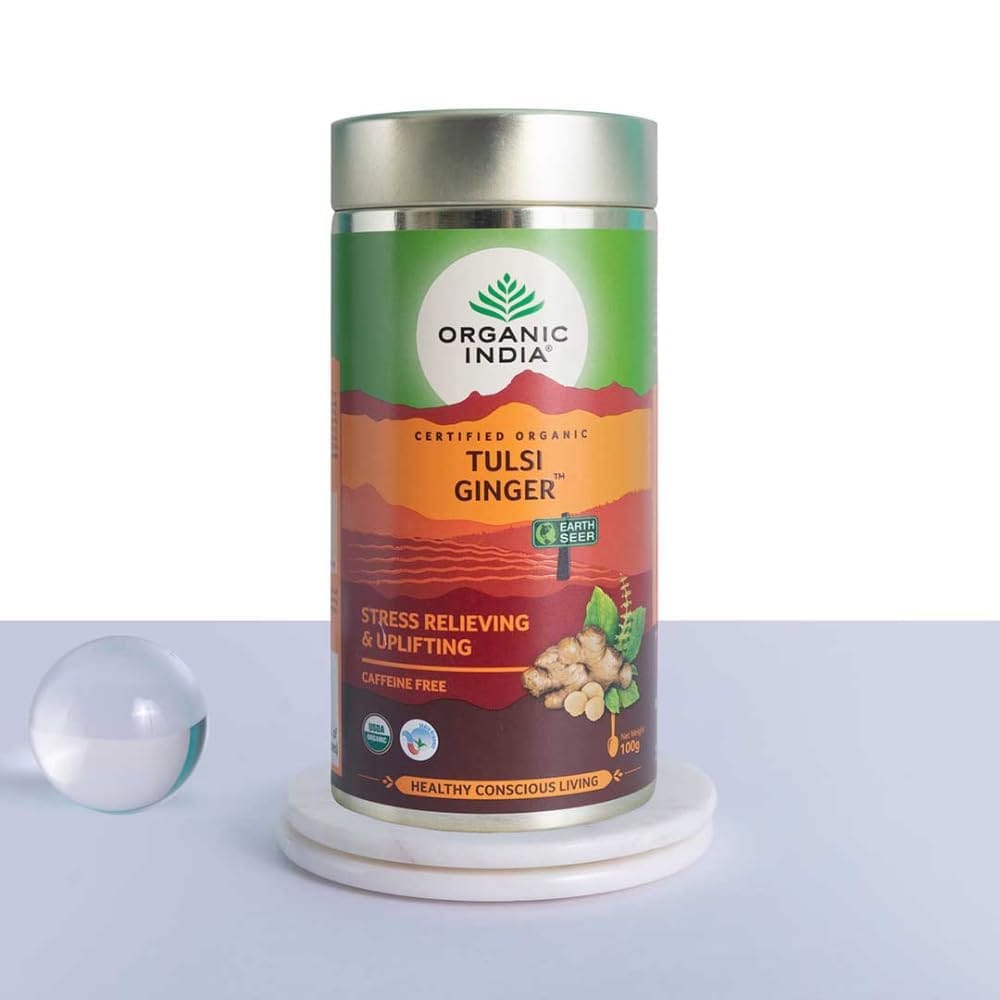 Organic India Tulsi Ginger Tea, 100g view 2