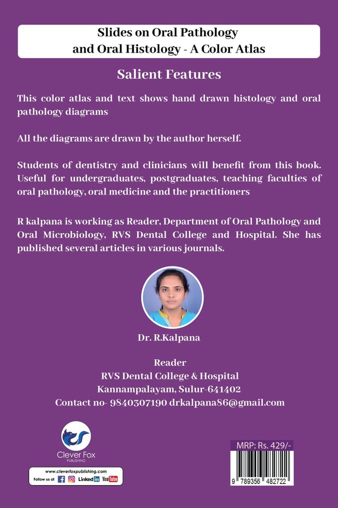 Slides on Oral Pathology and Oral Histology - A Color Atlas [Paperback] Kalpana Rajendran view 2