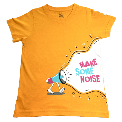 KUCHU Unisex Tshirt | Made of Super Combed Cotton-Modal Natural Fiber Better Than 100% Cotton| Soft & Breathable Fabric| Unique Digitally Printed Design |Vibrant Colour | Make Some Noise view 2