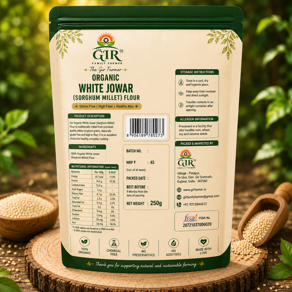 Organic White Jowar Flour - Gluten Free view 2
