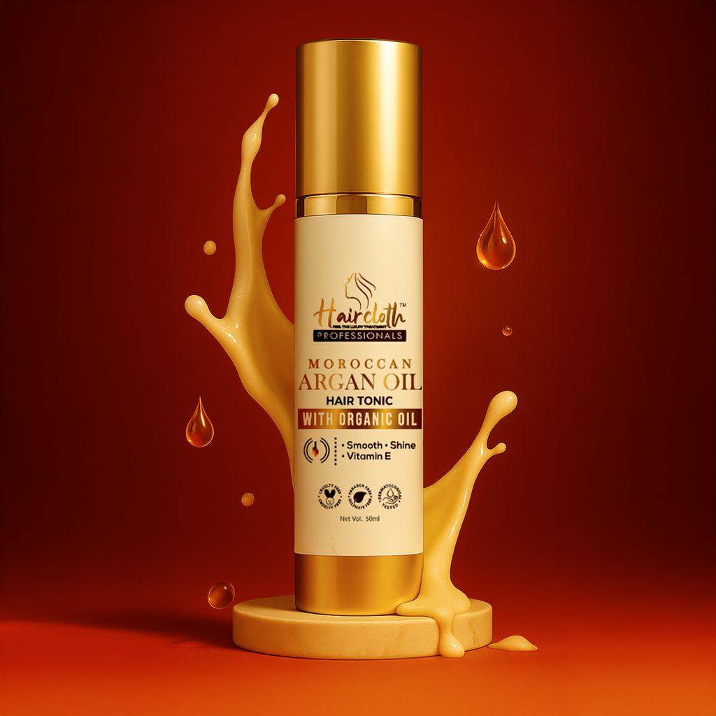 Haircloth Professionals Moroccan Argan Oil Hair Tonic 50ML – Smooth, Frizz Control & Long-Lasting Shine view 2