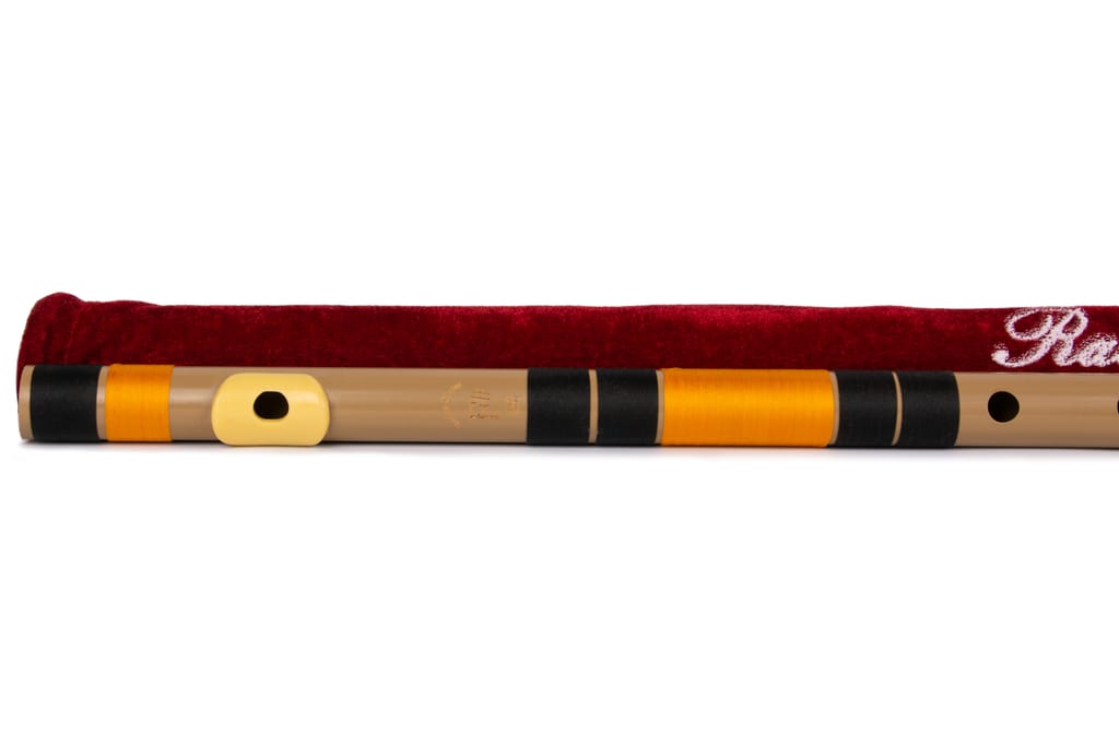 Radhe Flutes PVC Fiber F Sharp Bansuri Base Octave RIGHT Handed With VELVET COVER view 2