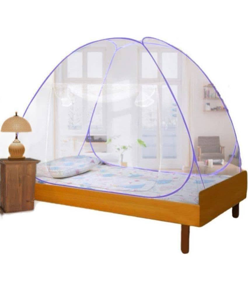 Evafly - Red Polycotton Foldable Mosquito Net, Machardani ( Pack of 1 )