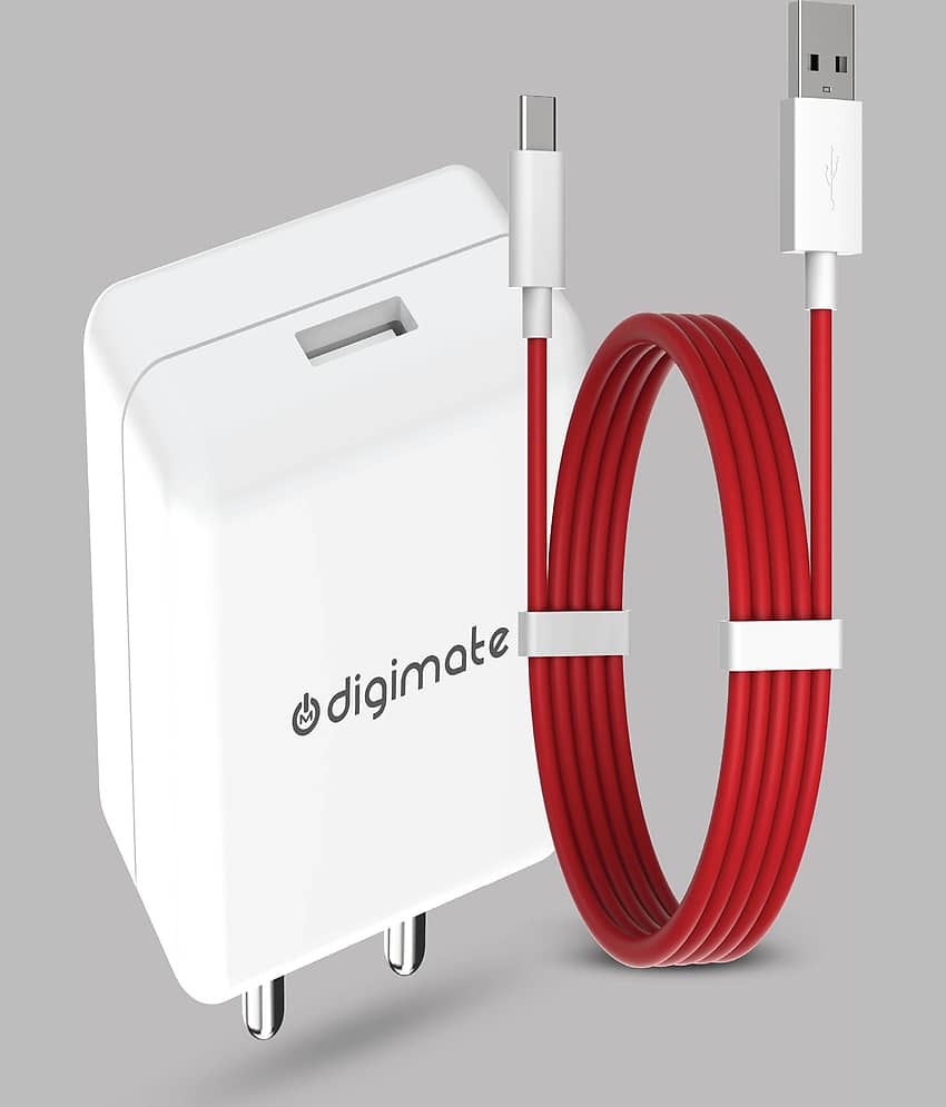 Digimate 65W Fast Charging Adapter with USB to Type-C Cable | Compatible with All Android Smartphones, Tablets & USB-C Devices | Fast C-Type Charger (DG-ADP-1005)