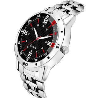 HRV Men's Round Dial Silver Strap Analog Watch view 2
