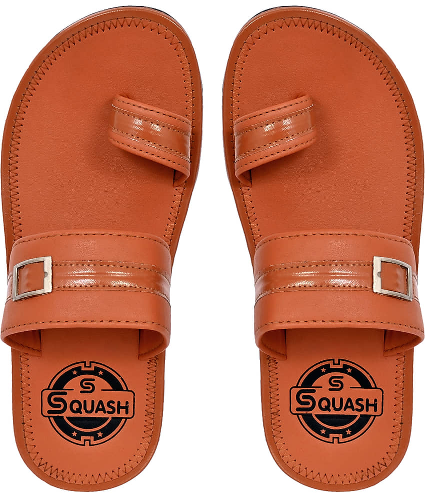 Squash Tan Men's Leather Slipper