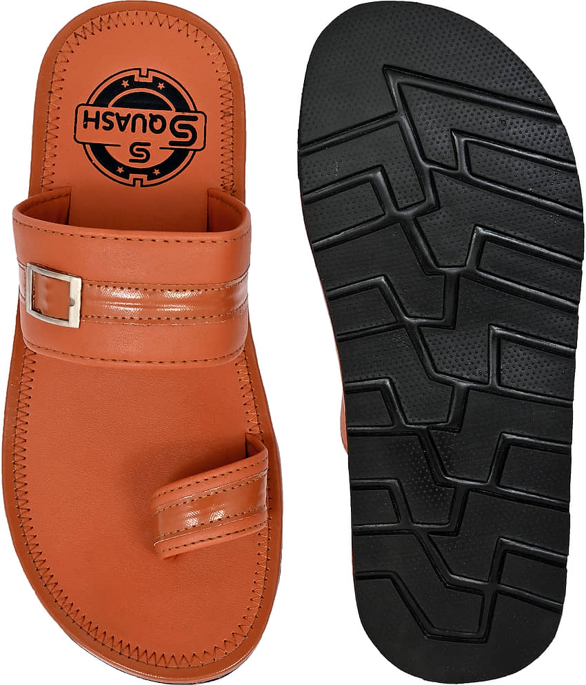 Squash Tan Men's Leather Slipper view 2
