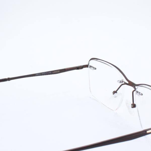 Lensoz Elite X Luxe Rimless Geometric 3 - Narrow - Deep Brown view 2