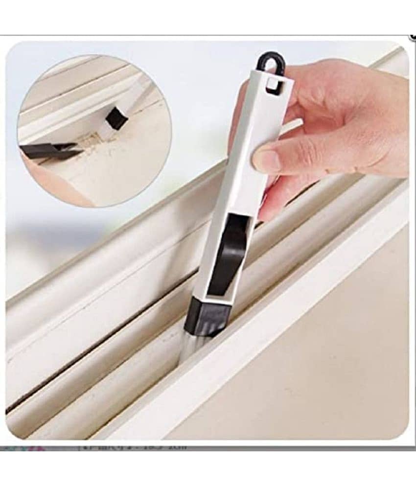 2 In 1 Multi-Function Window Slot Brush With Dustpan , Corner Gap Dust Removal Cleaning Brush Pack of 1 view 2