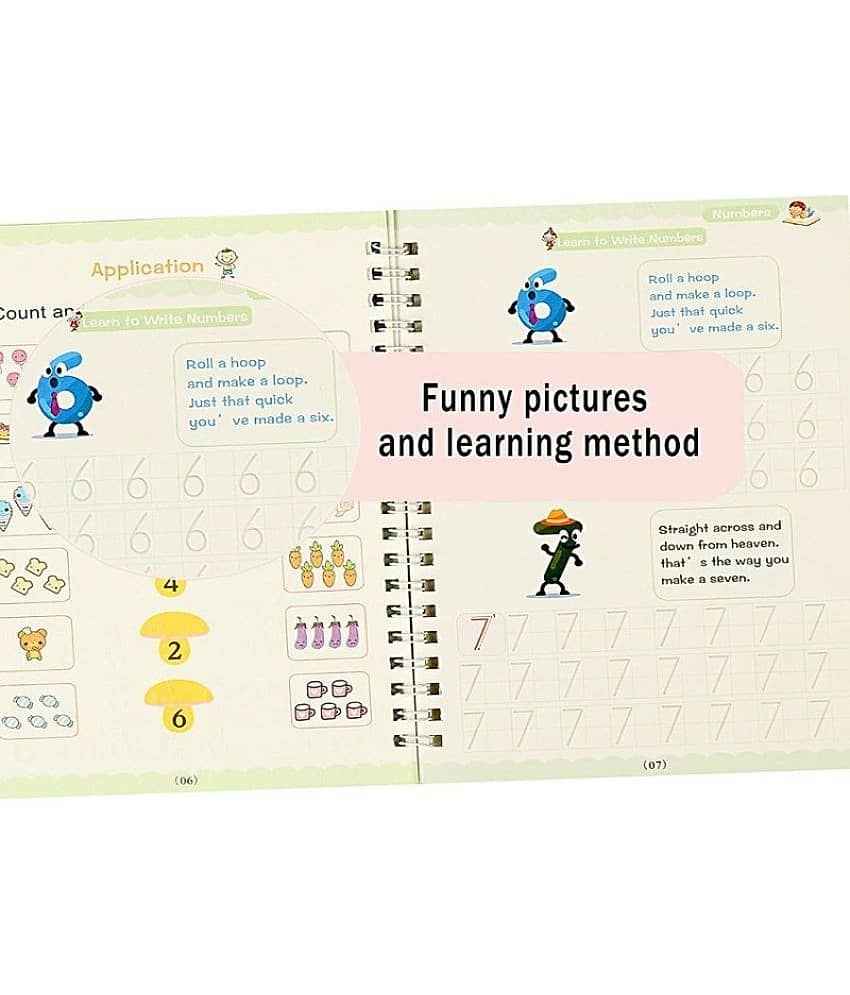 Magic Practice Copybook, (4 Book & 10 REFILL) For Kids view 2