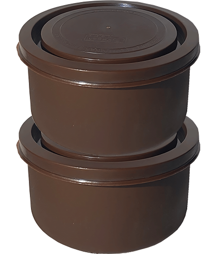 Dream Home Alexa Microwavesafe Steel Brown Food Container ( Set of 6 )