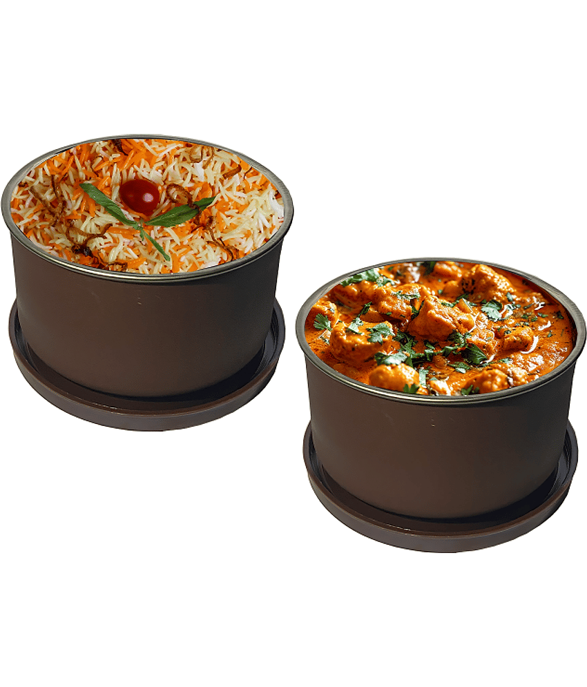 Dream Home Alexa Microwavesafe Steel Brown Food Container ( Set of 6 ) view 2