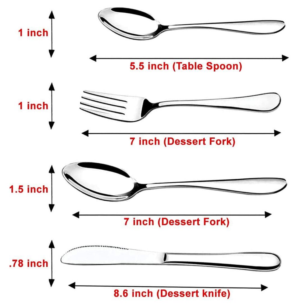 Montavo by FnS Creta Stainless Steel 24 Pcs Cutlery Set with Stand (6 Dinner Spoon, 6 Dinner Fork, 6 Dinner Knife/Butter Knife, 6 Tea Spoon and one Stand) view 2