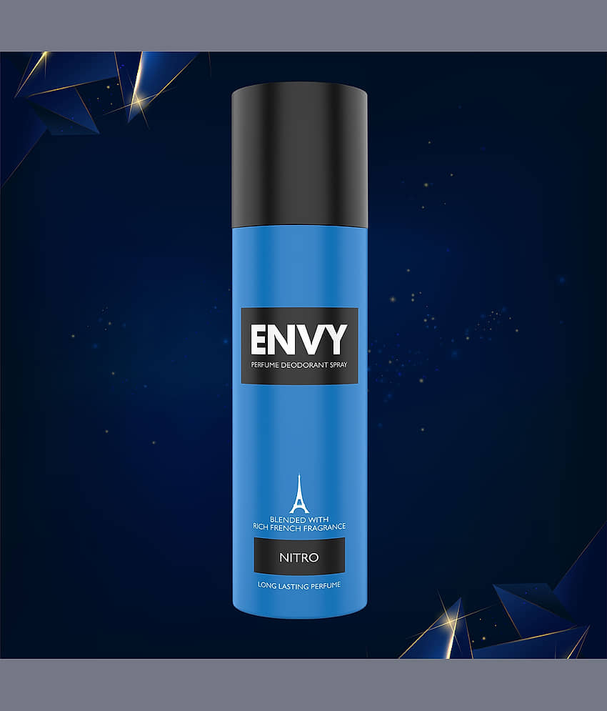 Envy Absolute & Nitro 120 ml Each Deodorant Spray for Men 240 ml ( Pack of 2 ) view 2