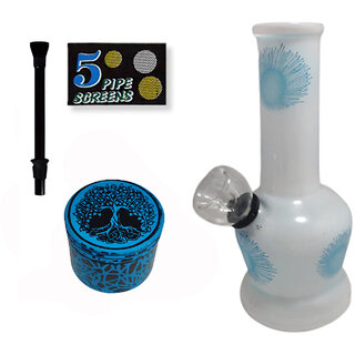 Farman Handicrafts 5 Inch Glass Bong Water Smoking Pipe (Pack of 1) view 2