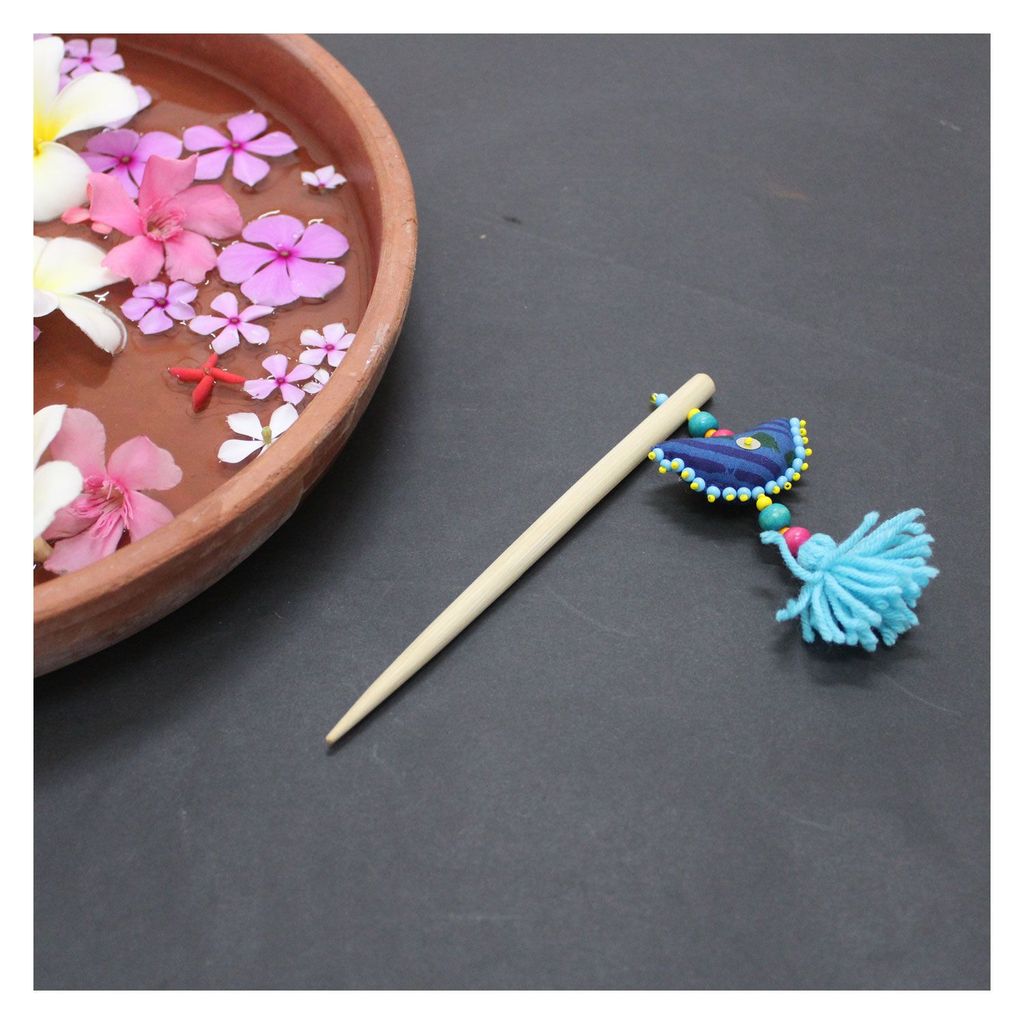 Garvi Gurjari Handcrafted Wooden Hair Juda Pin / Hair Stick view 2