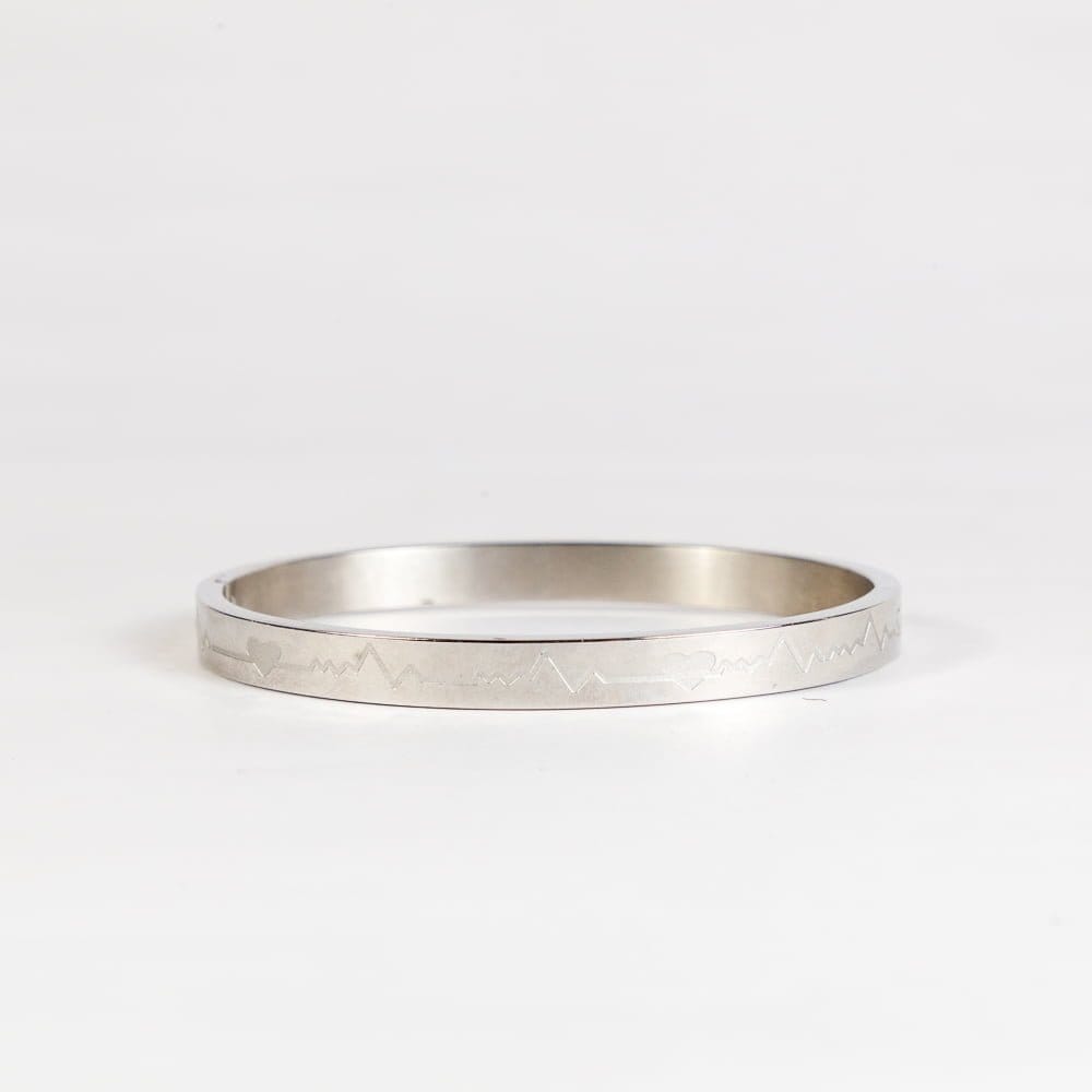 Heartbeat Stainless Steel Bracelet view 2