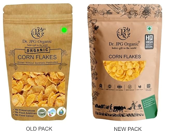 Dr. JPG Organic Herbals Corn Flakes 300g / INDIA ORGANIC certified (Pack of 1) view 2