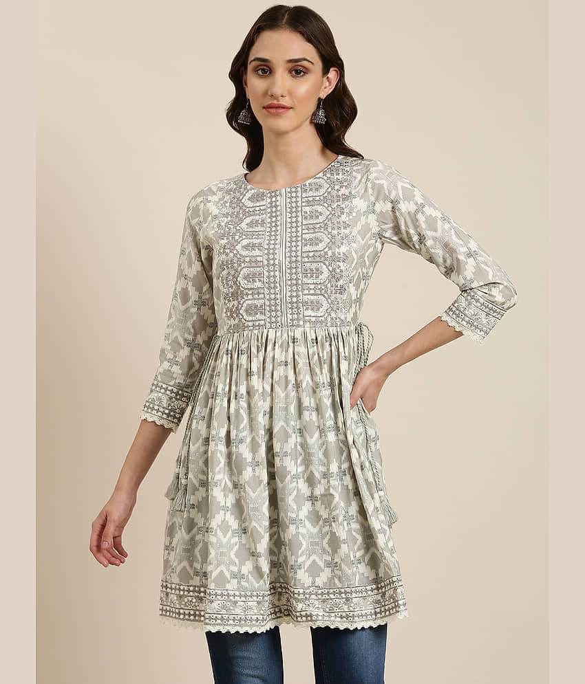 Cotton Blend Short Kurti For Women (Pack of 1) view 2