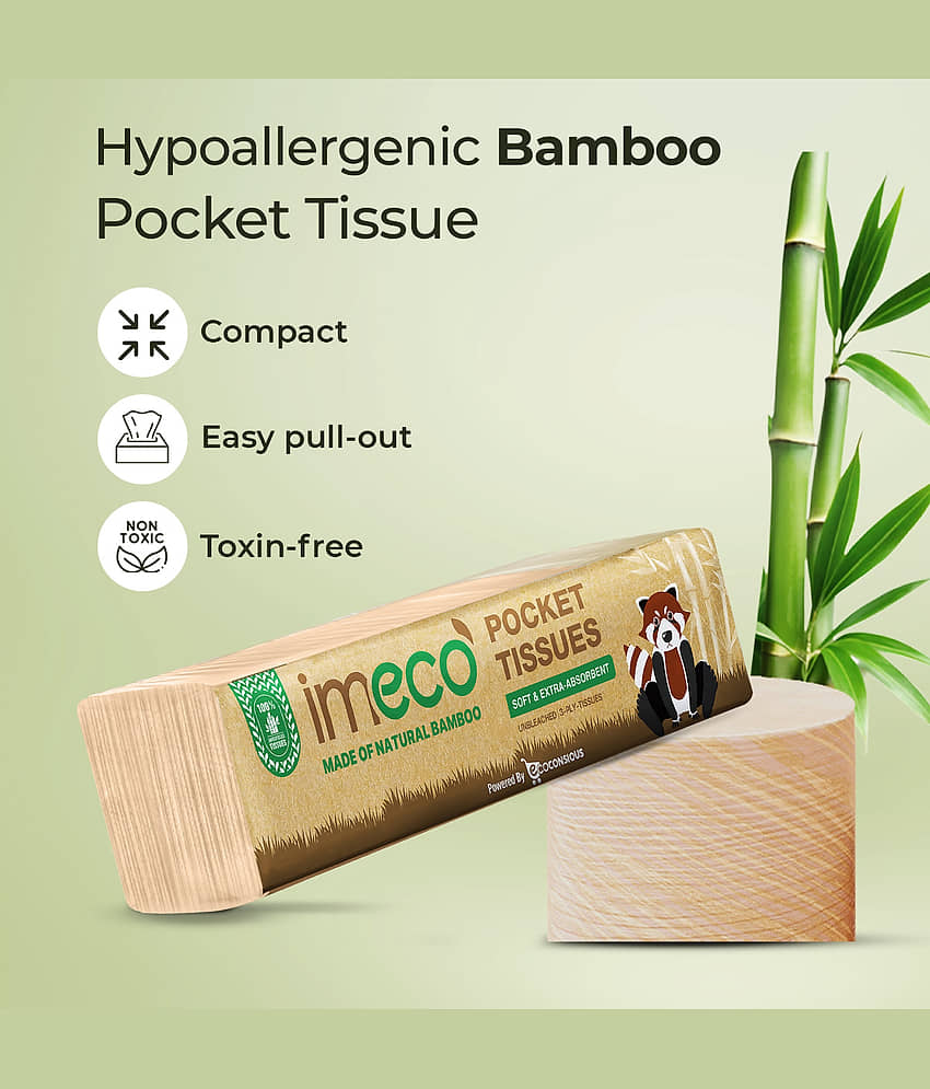 IMECO IMECO Facial Pocket Tissue Combo 100 Pulls Dry Wipes ( 100 Pcs ) view 2