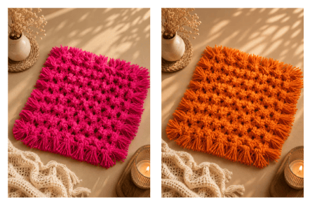 Handmade Macrame Place Mats Set of 2