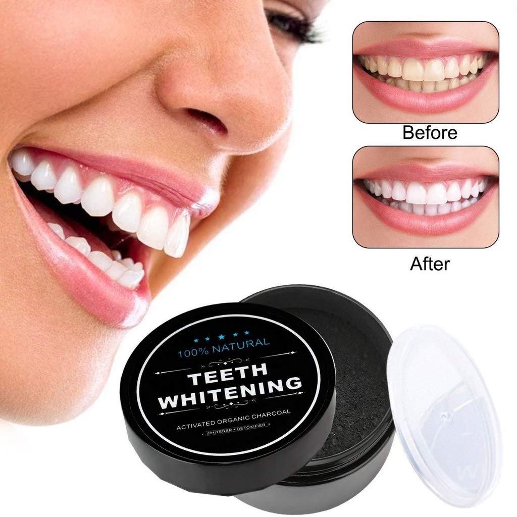 Three Secondz Clean Teeth Whitener Natural Teeth Powder Carbon Organic Natural Whitening New view 2