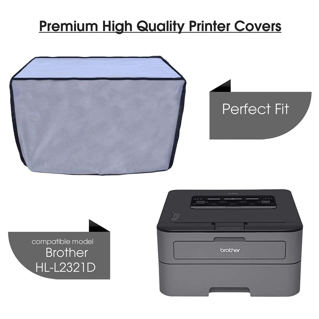 Palap Super Premium Dust Proof Printer Cover for Brother HL-L2321D (Grey,40.6 x 41 x 23.3 cm) view 2