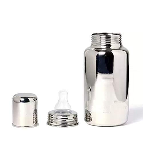 304 Stainless Steel Baby Feeding Bottle – 250 ml – Anti-Colic Silicone Nipple – Leak-Proof view 2