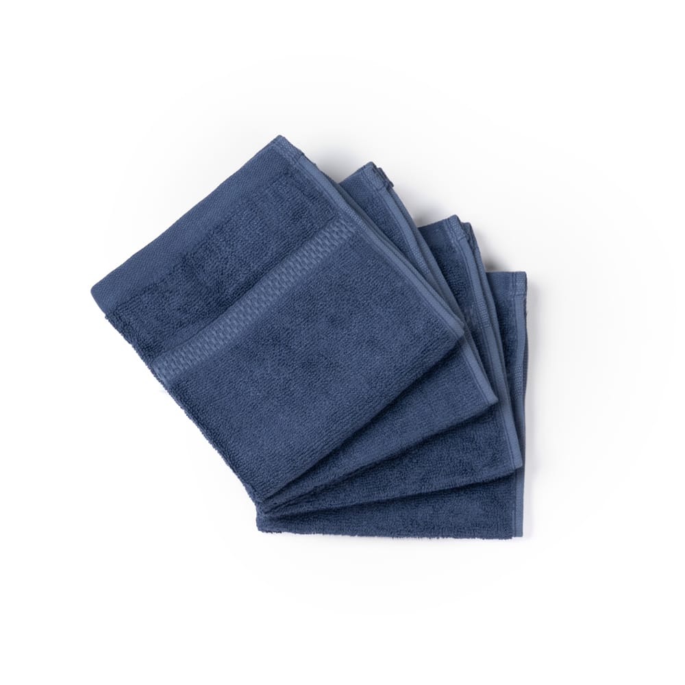Feather & Spun Bamboo Cotton Face Towel(Pack of 4) | Lavender Fragrance | Oeko-TEX® Standard 100 | Anti Microbial | Fade Resistant | Double Needle Stitch | 600 GSM - 33 cms x 33 cms view 2