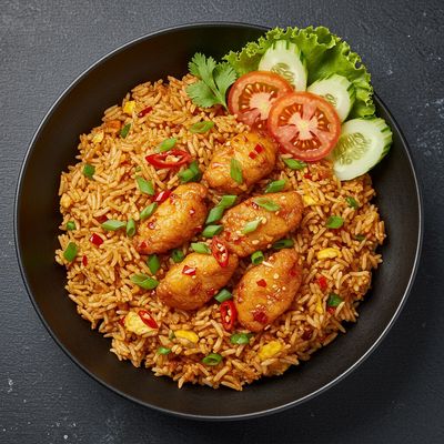 Chilly Chicken Fried Rice