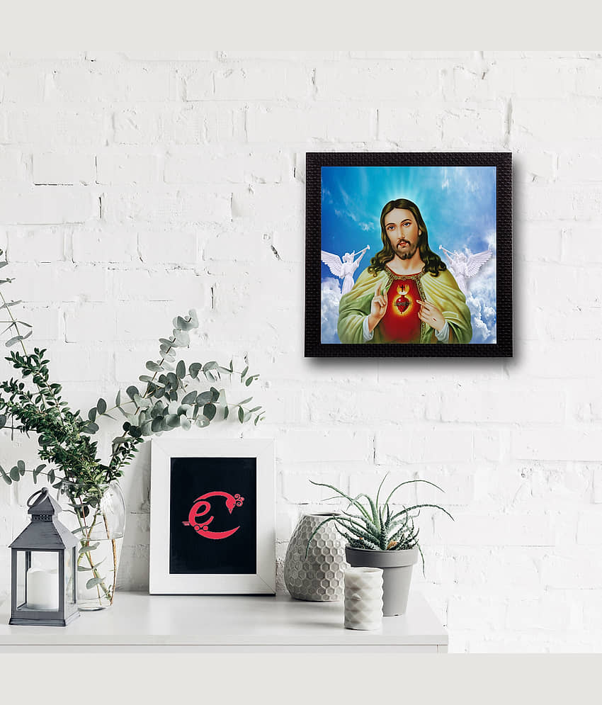 eCraftIndia Multicoloured Lord Jesus UV Wall Art view 2