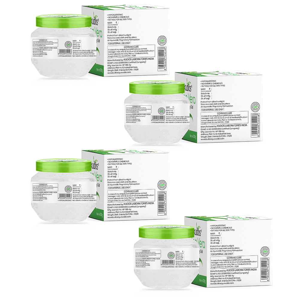 Kudos Aloe Vera Face & Body Gel | 100gm | Pack of 4 view 2