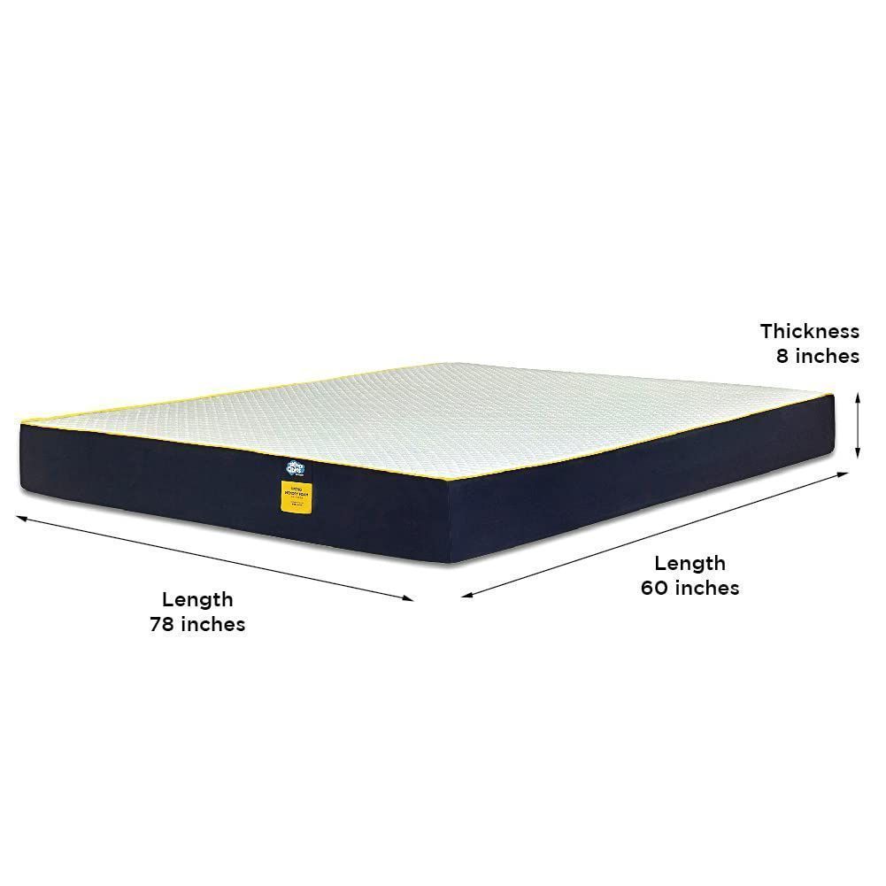 Centuary Mattresses Sleepables 6-Inch/8-Inch Orthopedic Memory Foam Back Support Pressure Relieving Roll Pack High Resilience (HR) Foam Mattress view 2