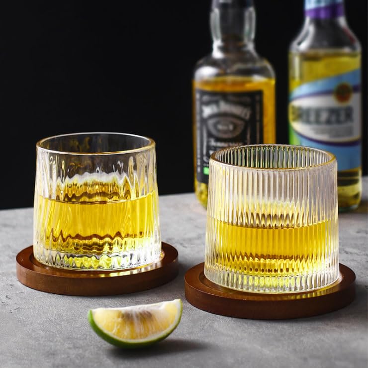 Dancing Whiskey Glass | 190 ML | Brandy Wine Glasses | Spining bar Mug | Perfect Drinking for Bourbon, Whisky, Scotch, Cocktails, Vodka, Rum view 2