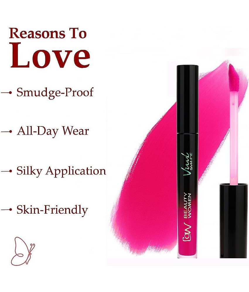 Beauty Women Pink Matte Long Lasting Liquid Lipstick ( Pack of 1 ) view 2