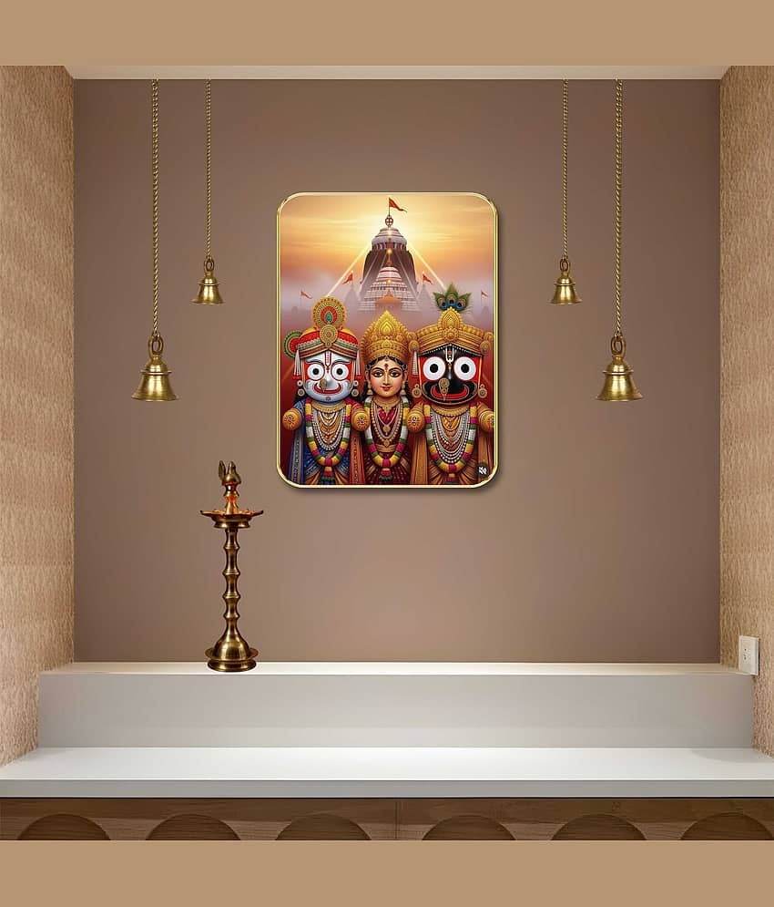Livin'luxe Jagannath Balabhadra Subhadra MDF Wall Art with Table Top Stand & Wall Hanging Hole view 2