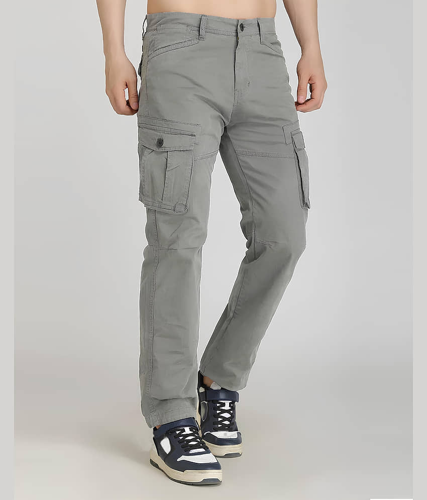 Reoutlook Regular Flat Men's Cargos - Light Grey ( Pack of 1 ) view 2